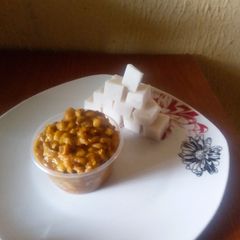 A picture of Beans and Agidi.