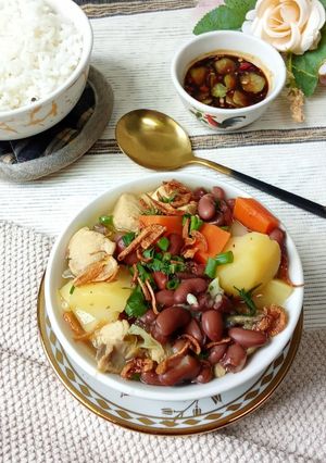 Foto resep Sup ayam kacang merah