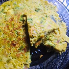 Sweet potatoes omelette A picture of Sweet potatoes omelette.