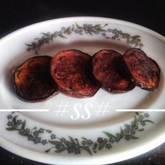 A picture of Ring shape Brinjal fry #Cookpad.