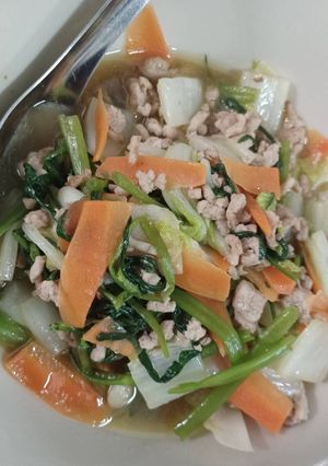 รูปของ ผัดผักรวมหมูสับ