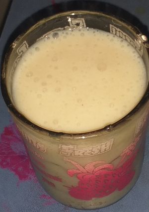 A picture of Mango milk shake.