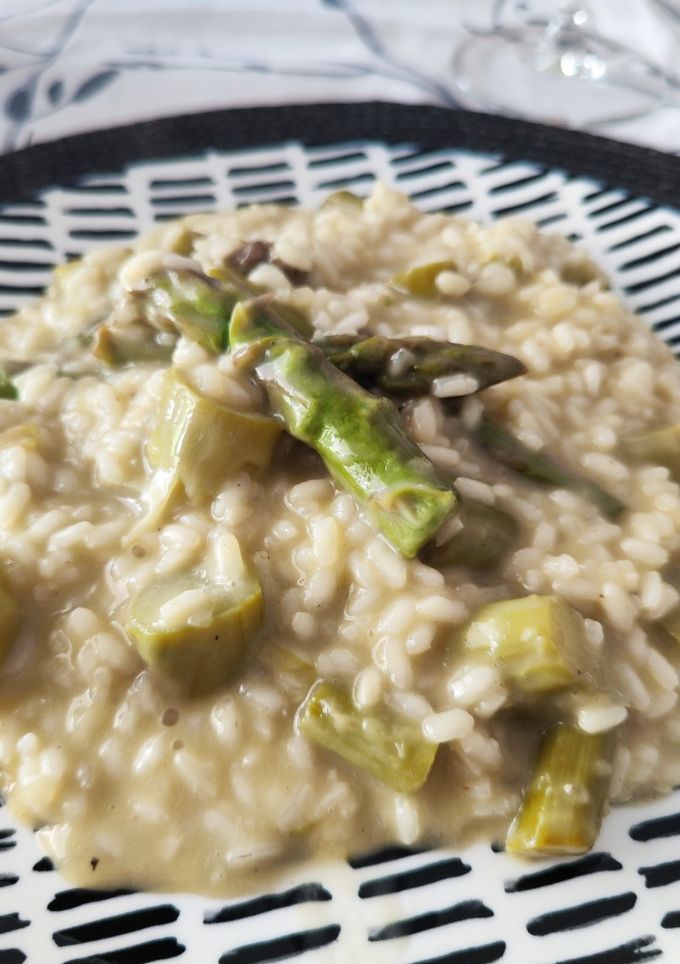 Una foto de Risotto de espárragos