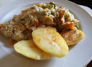 Una foto de Guiso Zapallitos Italianos gratinado