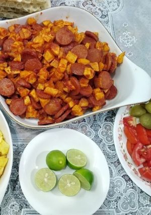 عکسی از دستور خوراک سوسیس