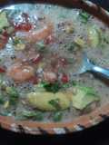 Cóctel de camarones en espuma de cerveza a la Mexicana el Geras