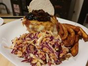 A picture of cheesy egg burger