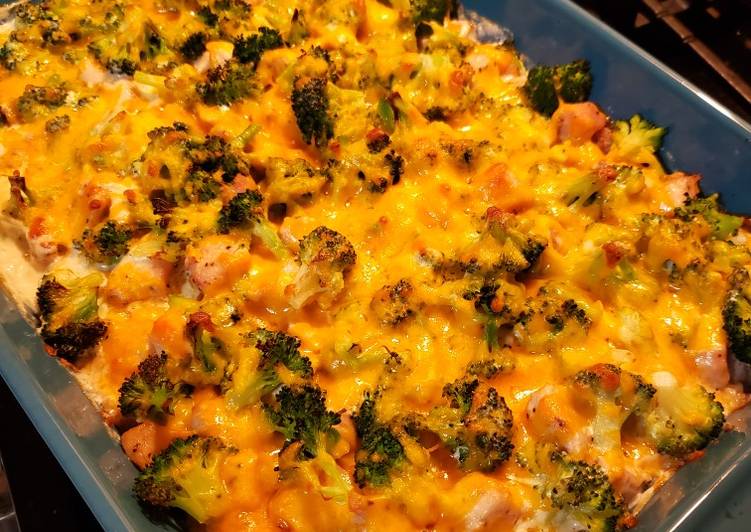 Chicken Broccoli Cauliflower Rice Casserole #keto #ketopad #debm #ketoindonesia