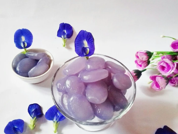 Cara Gampang Membikin Resep Manisan Kolang-Kaling Bunga Telang yang Lezat Sekali Anti Ribet, Lezat Sekali