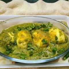 A picture of Hyderabadi Egg Malai Korma.