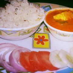 A picture of Paneer butter masala.
