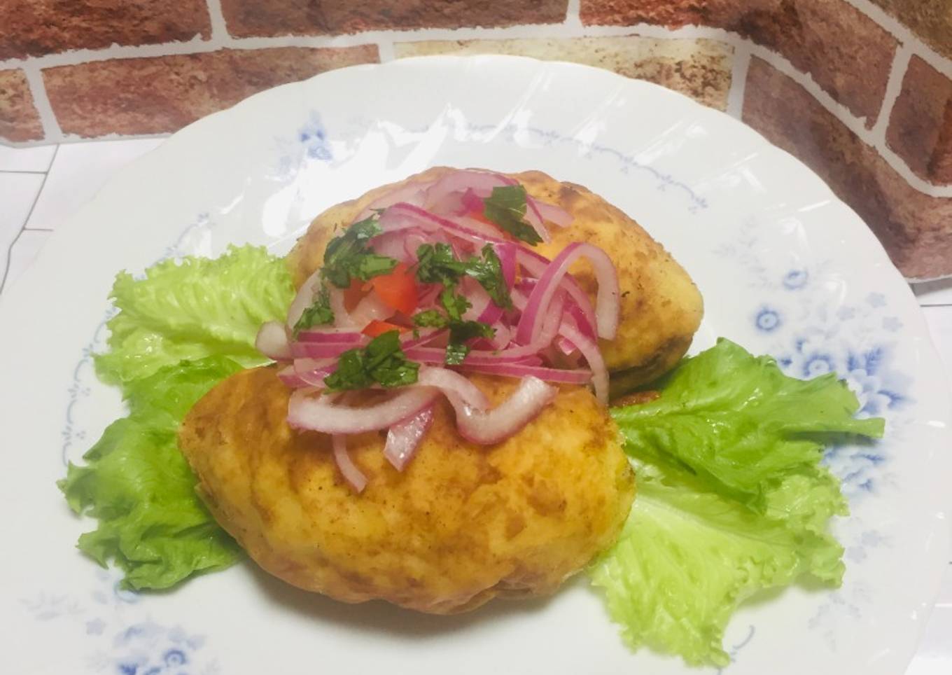 Yuca rellena con carne molida!!