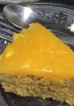 A picture of Oats mango cake.