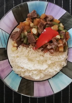 Una foto de Saltado de vainitas (variación)