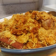 A picture of Chicken 65 biryani.