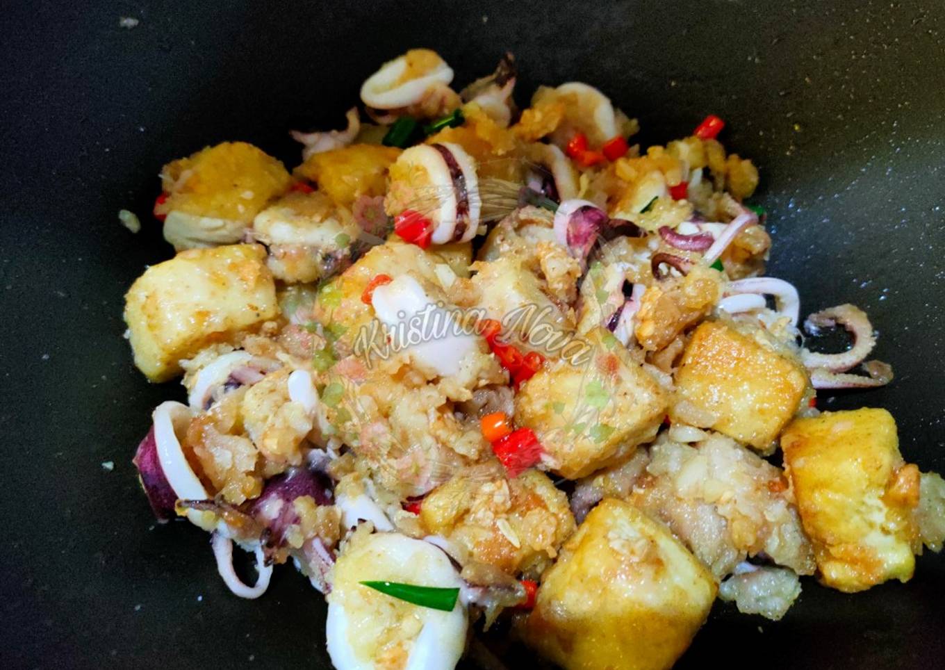 Cumi Tahu Cabe Garam