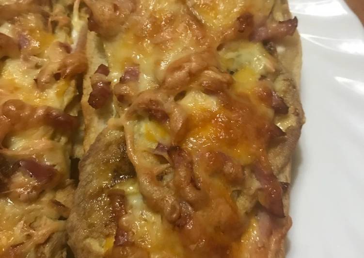 Baguet pizza carbonara