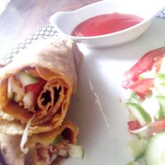 A picture of Shami paratha rolls.