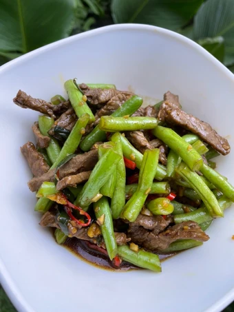 Cara Mudah Membikin Resep Tumis buncis daging sapi yang  Bikin Ketagihan Anti Ribet, Lezat Sekali