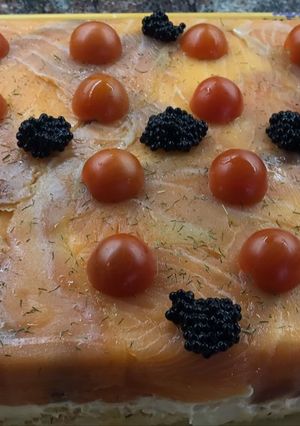 Una foto de Pastel de salmón