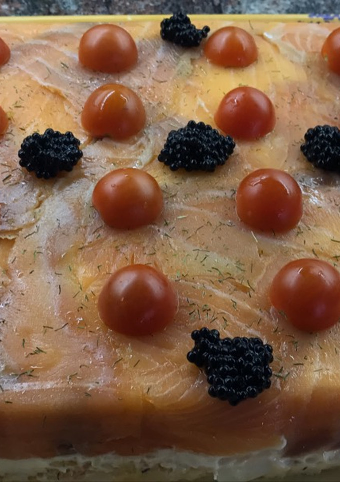 Una foto de Pastel de salmón