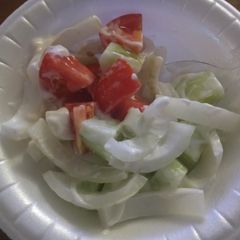 A picture of Blue Cheese Cucumber Salad.