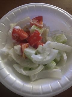 A picture of Blue Cheese Cucumber Salad.