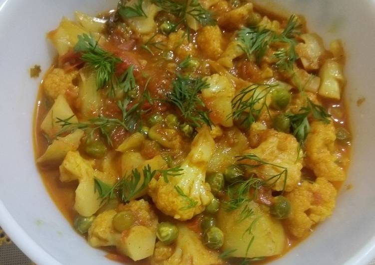 Step-by-Step Guide to Make Perfect Aalu gobhi matar Peas