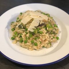 A picture of Spring Risotto - Asparagus, Pea, Lemon and Mint.
