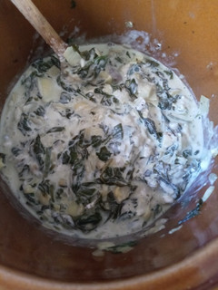 A picture of Slow Cooker Spinach-Artichoke Dip.