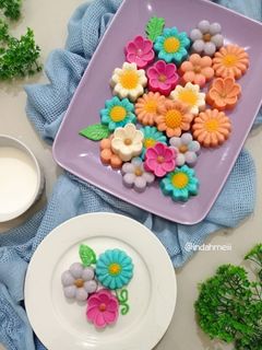Foto resep Puding Susu Bunga-Bunga