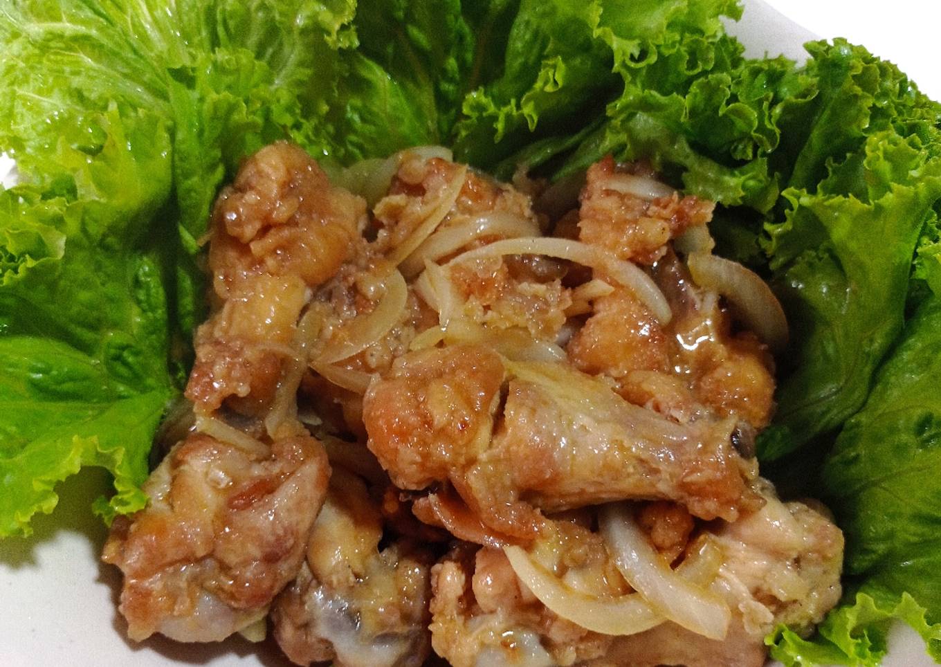 Ayam goreng saus margarin