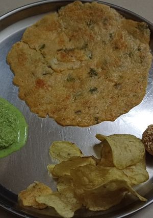 A picture of Bhagar vrat paratha.