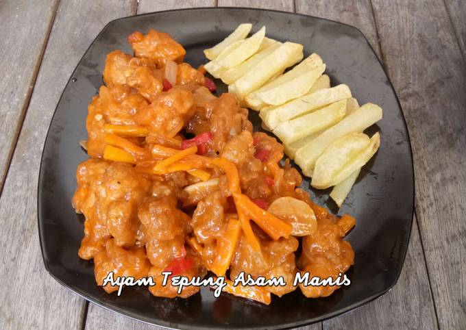 Resep Ayam Tepung Asam manis, Bikin Ngiler