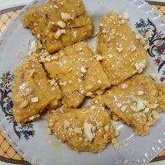A picture of Kesari Kalakand.