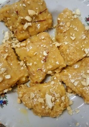 A picture of Kesari Kalakand.