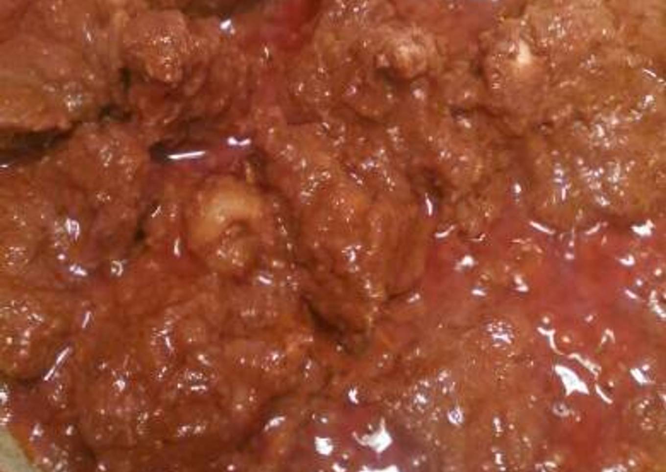 Rendang daging simple