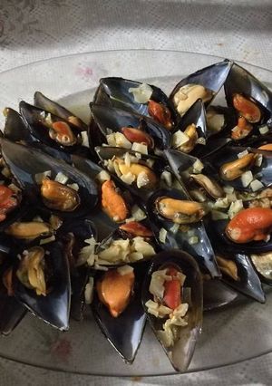 Una foto de Mejillones al ajillo picantes o sin picar