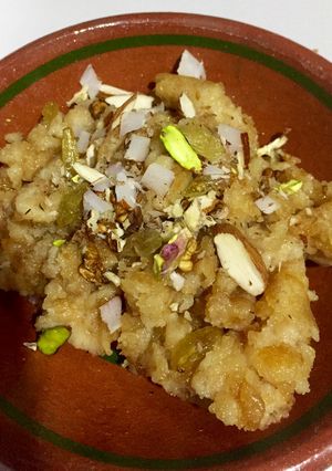 A picture of Bread halwa ❤️.