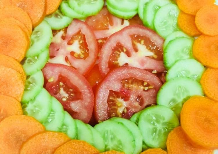 Steps to Make Speedy Tomato cucumber carrot salad  #salads