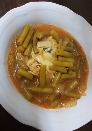 صورة لوصفة فاصولياء بدجاج