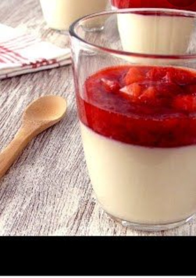 Una foto de Panacota de fruta light