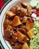 Bistec con papas rústico