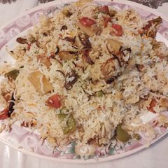 A picture of Mix vegetable biryani.