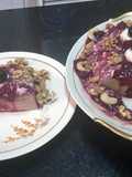 Delicia de frutos rojos light con queso light y yogur natural