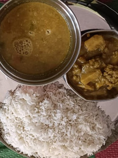 A picture of Dal chawal.