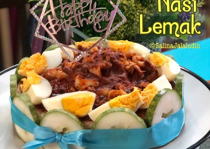 Kek Nasi Lemak Sambal Sotong