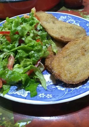 Una foto de Milanesas de Berenjena