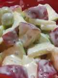 Creamy boiled apple salad