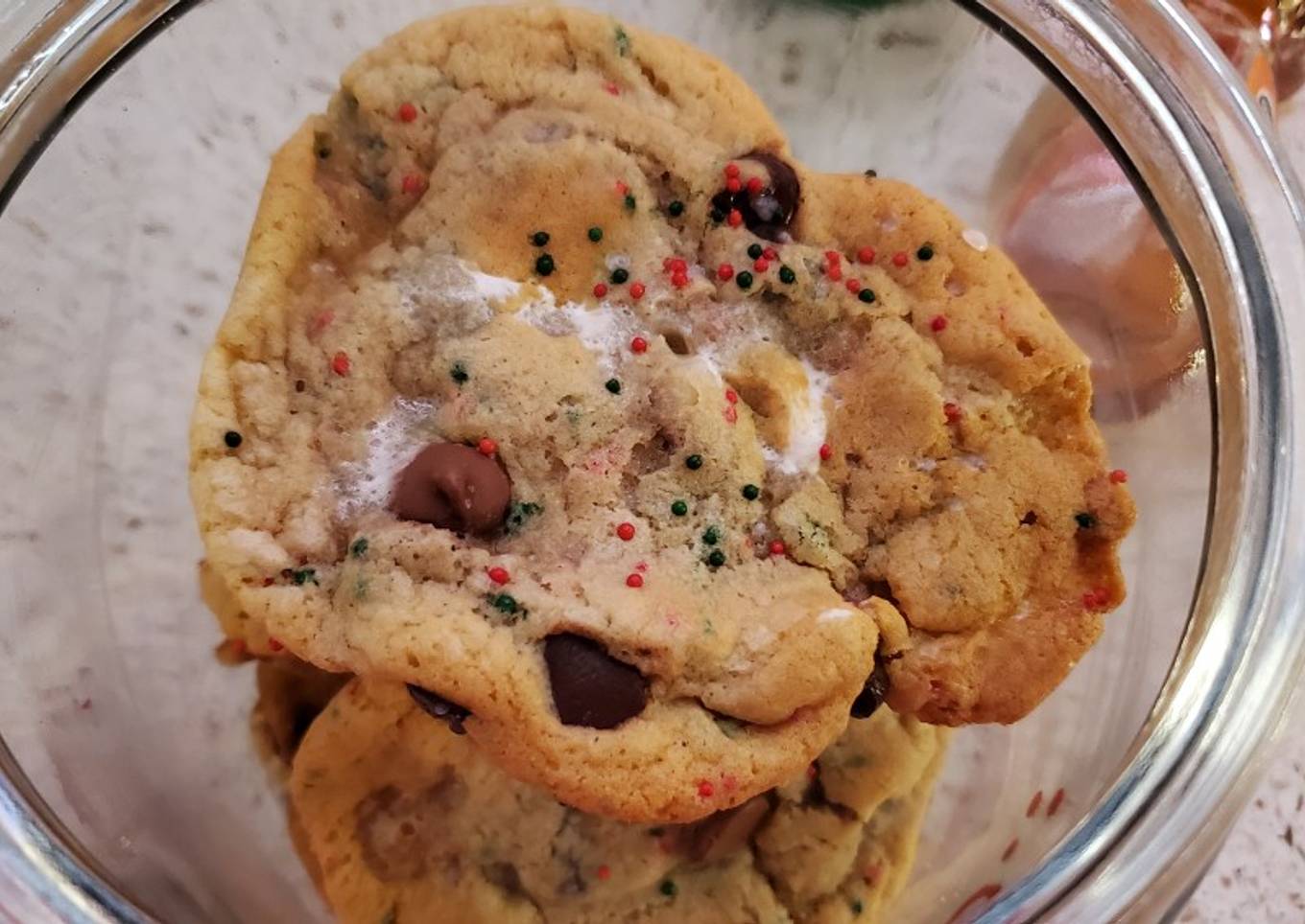 My Christmas Marshmallow Chocolate Chip Cookies